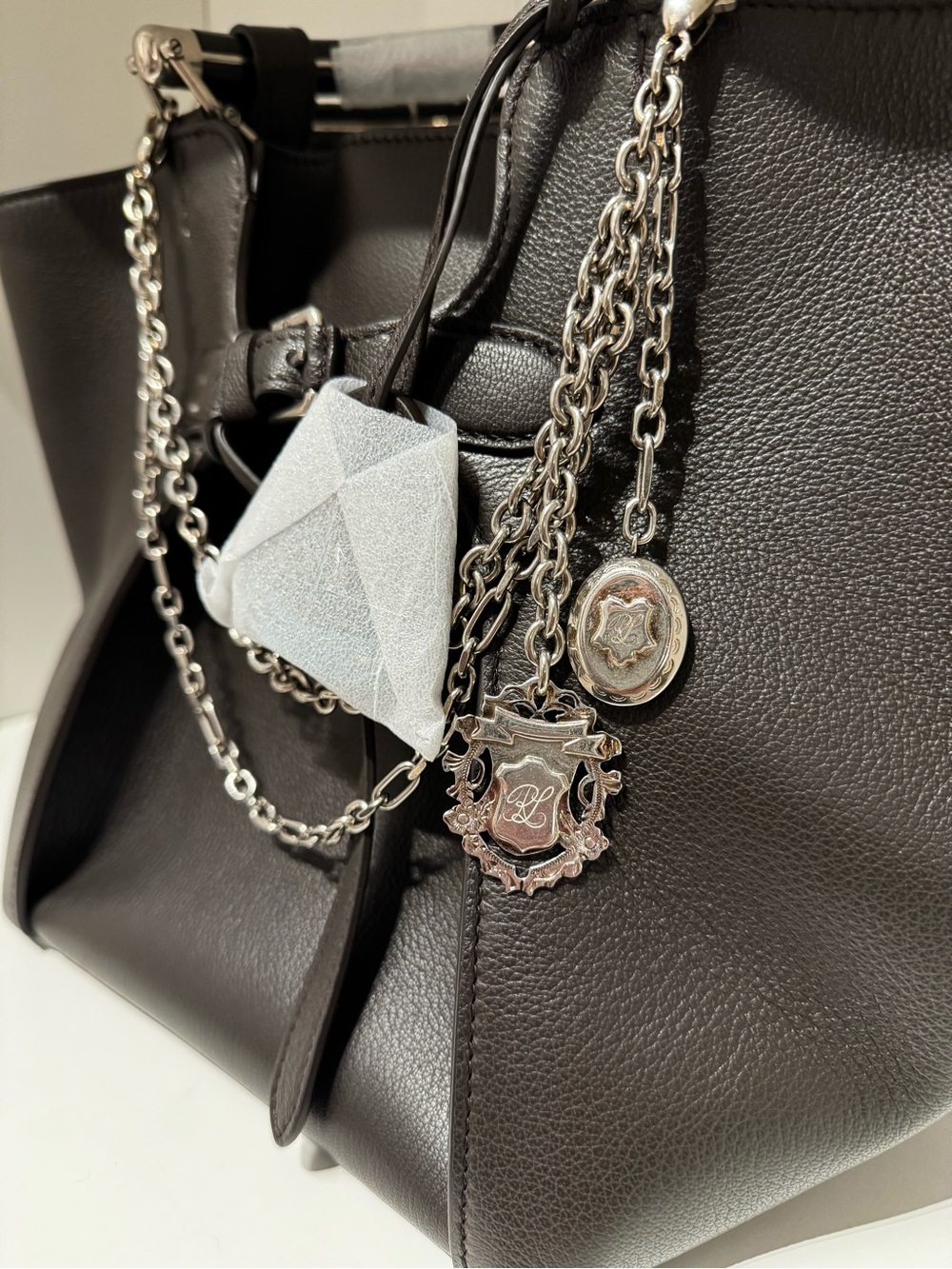 The Ralph Chain-Trim Goatskin Tote - Picture 5 of 12